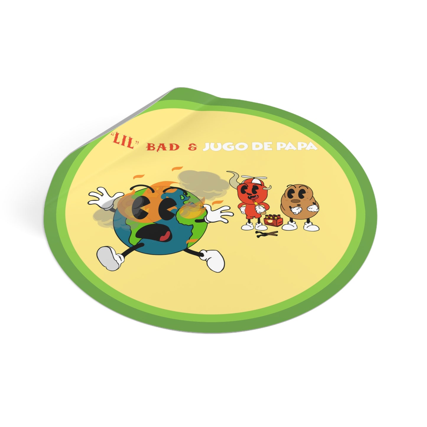 JDP & "Lil" Bad Collab Round Vinyl Sticker