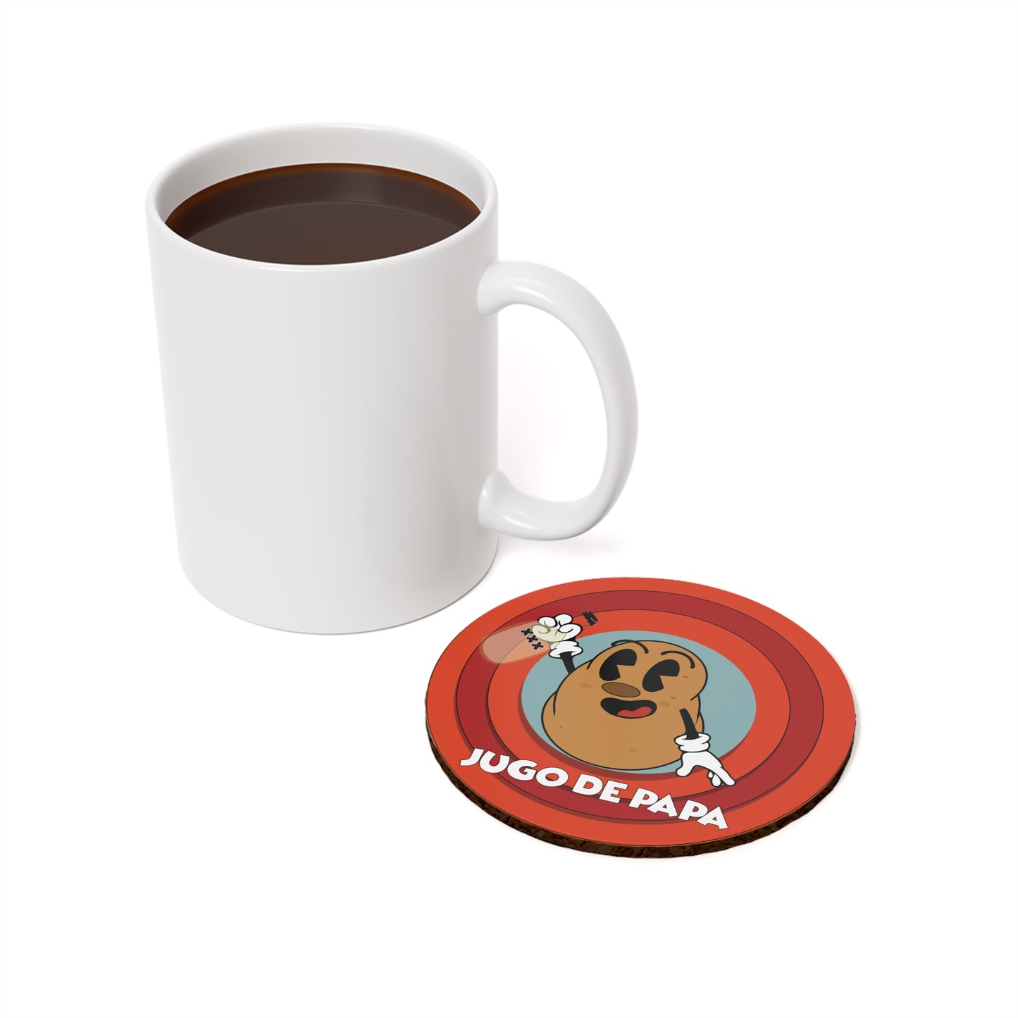 Saturday Morning Spud Cork Back Coaster