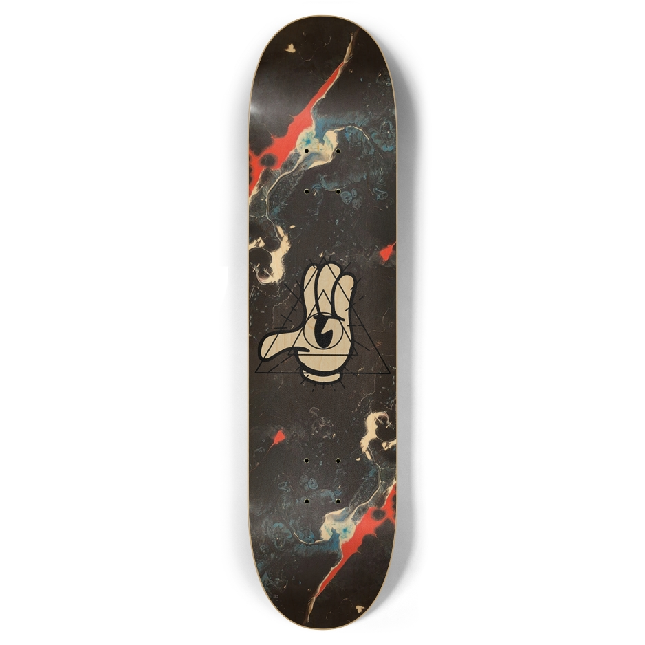 Acrylic Hamsa Hand Skateboard