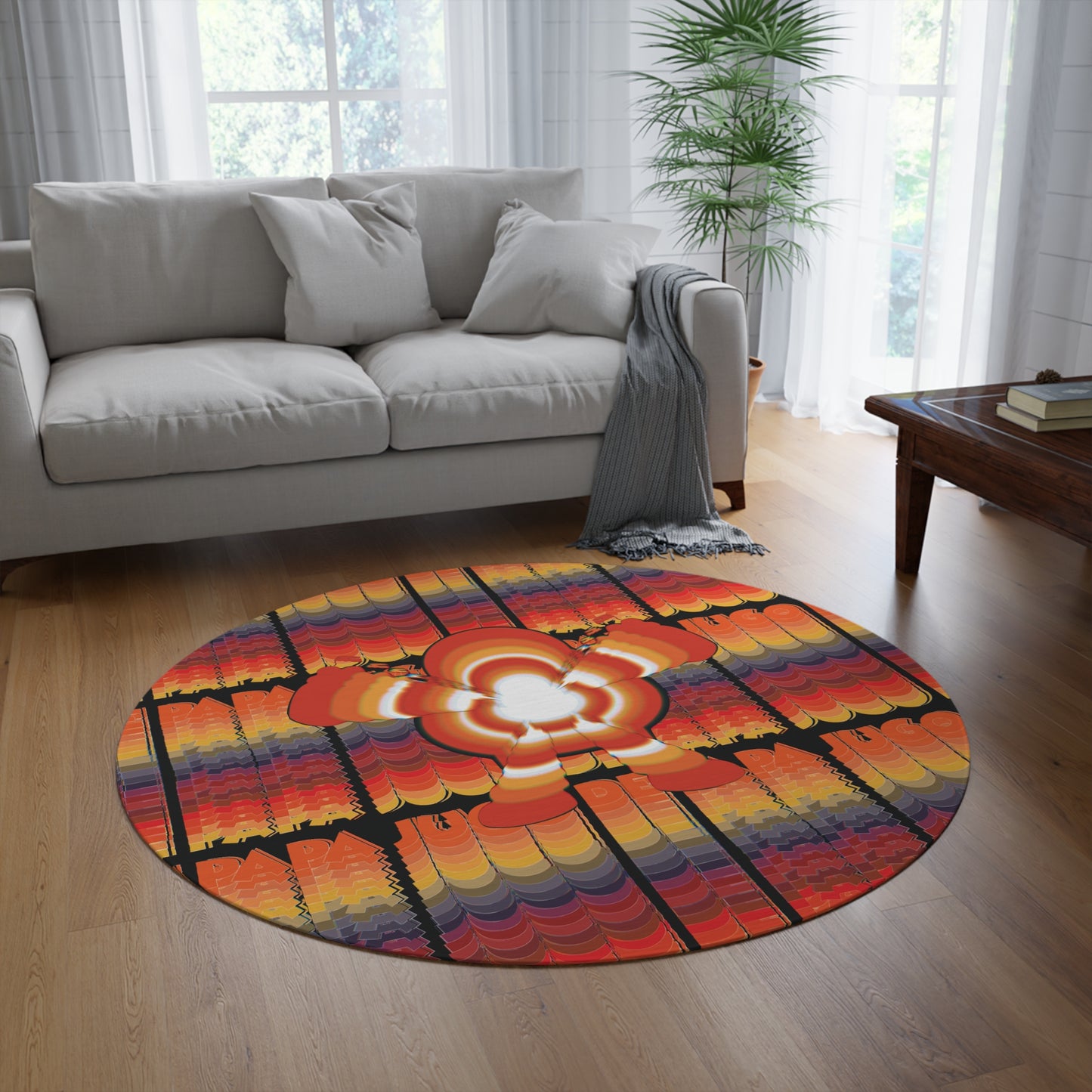 Jugo De Papa Round Rug