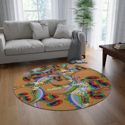 Trippy Spud Round Rug!