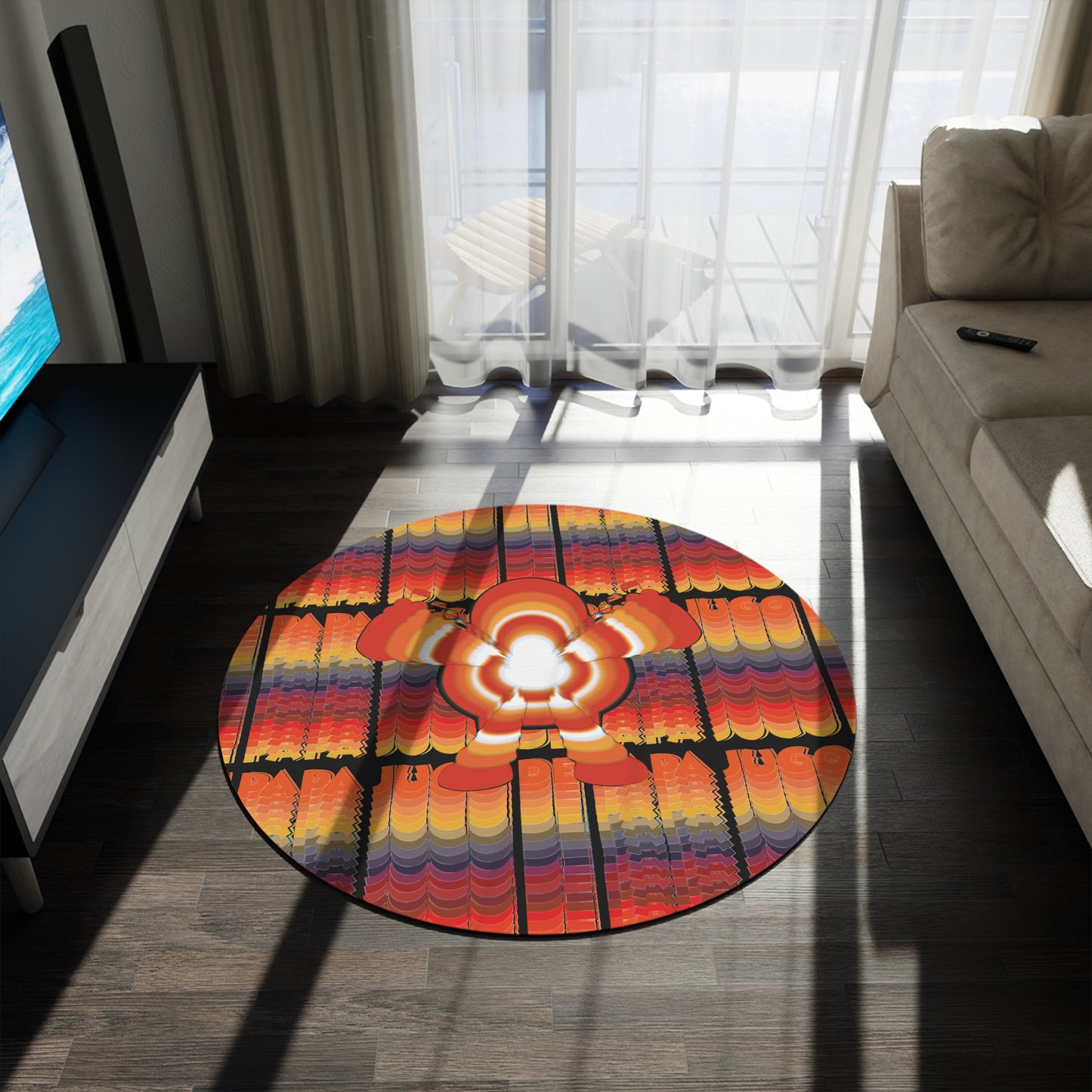 Jugo De Papa Round Rug