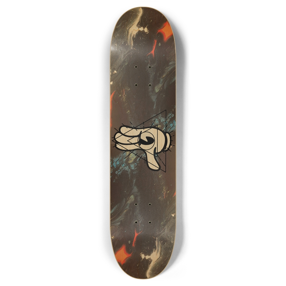 Acrylic Hamsa Hand Skateboard